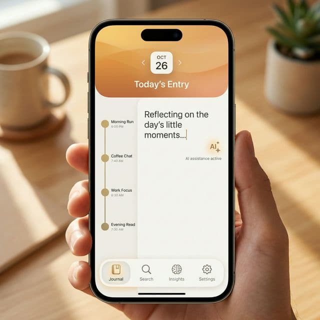 AI Journal app interface